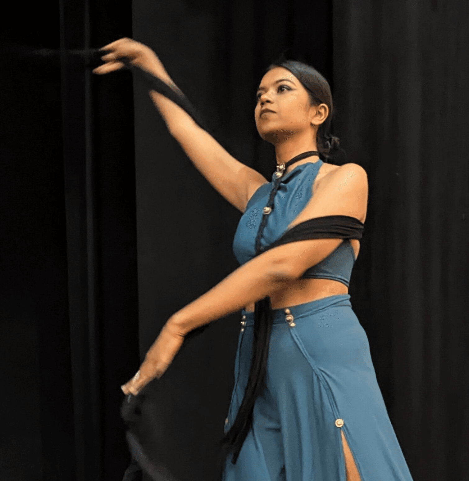 Satavisha in costume at Tribal Kazakhstan
