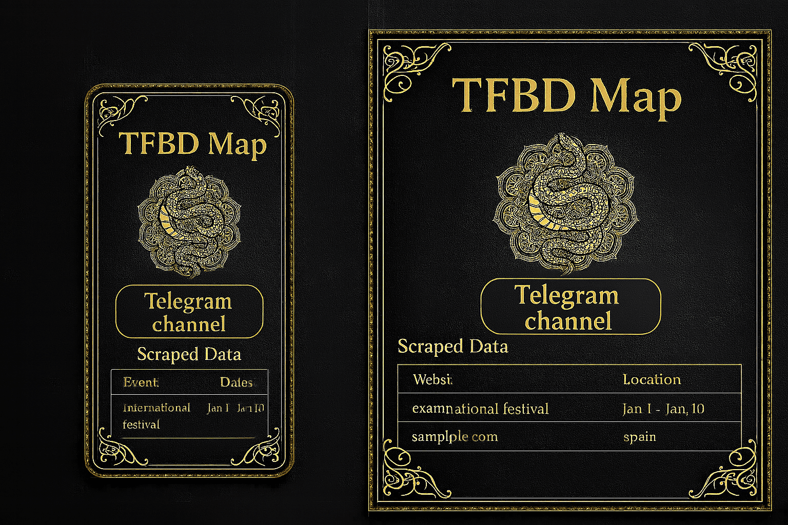 TFBD Map event dashboard concept