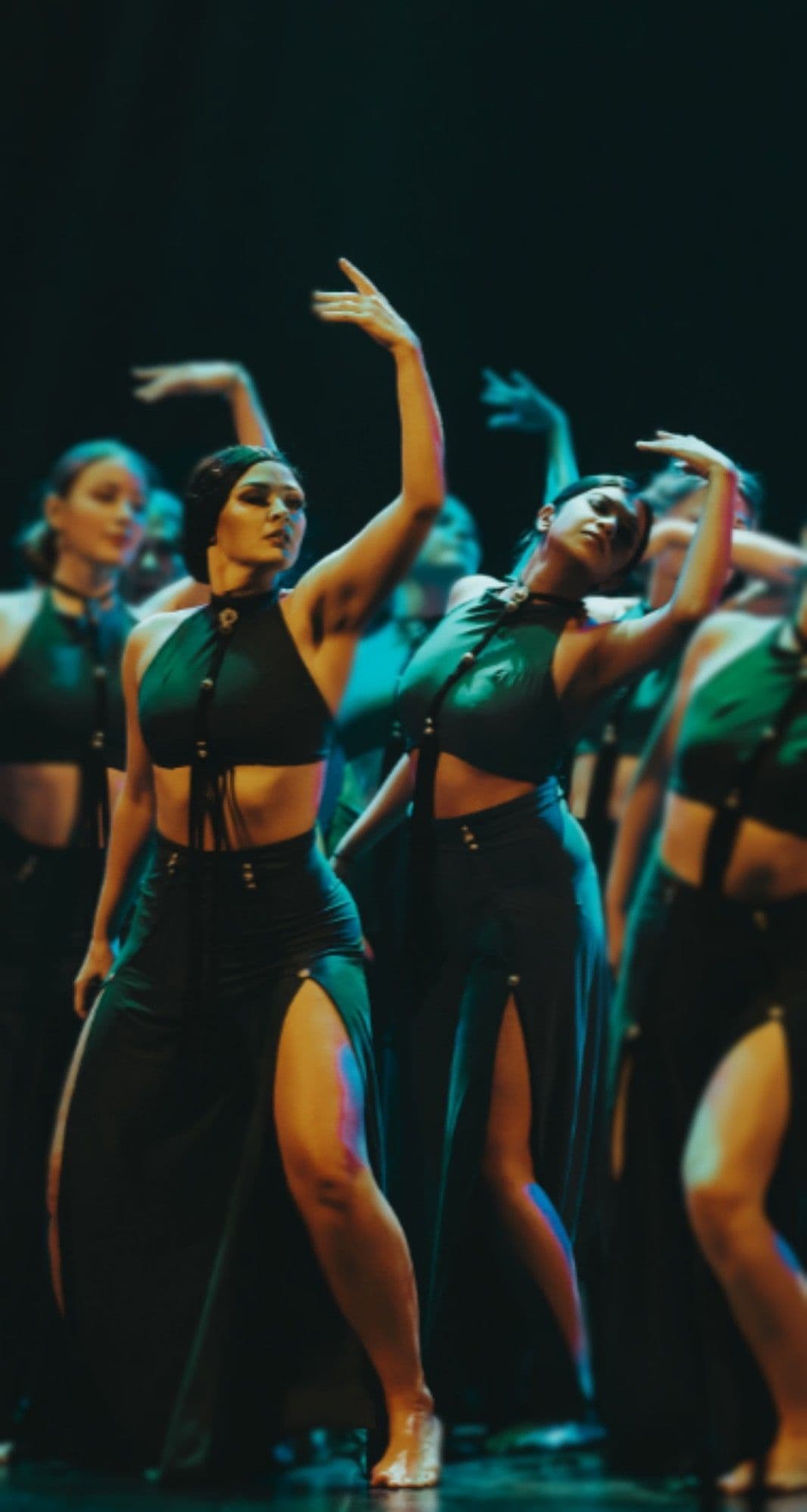 Satavisha and fellow dancers performing with Olga Meos at Tribal Kazakhstan
